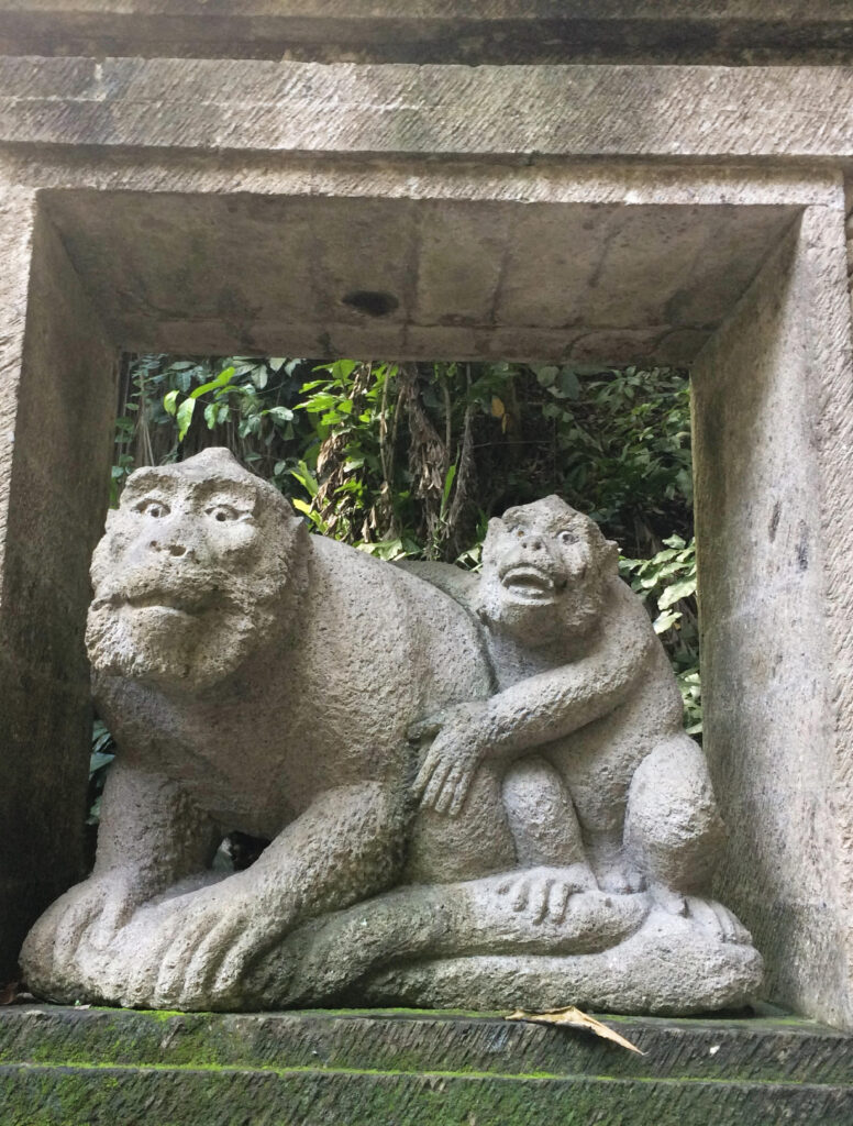 monkey sanctuary entrance statue