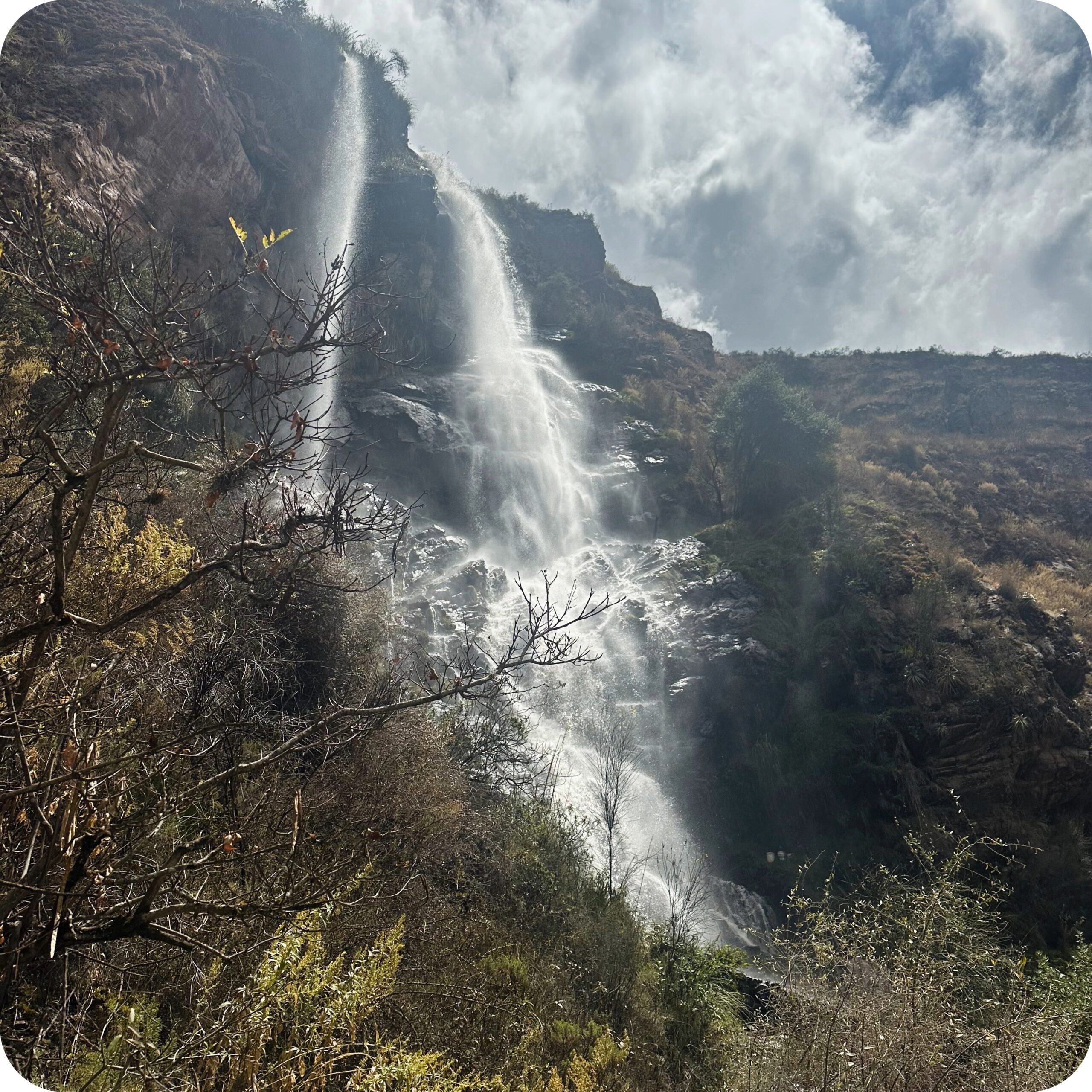 arin waterfall in peru